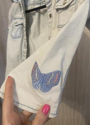 Джинсова рубашка сорочка на дівчинку 2