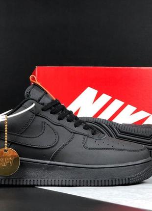 Чоловічі кеди кросівки найк nike air force 1 limited  чорні6 фото