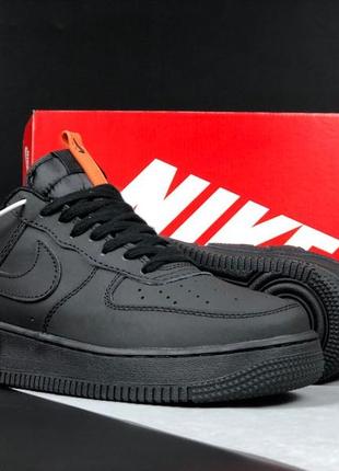 Чоловічі кеди кросівки найк nike air force 1 limited  чорні3 фото