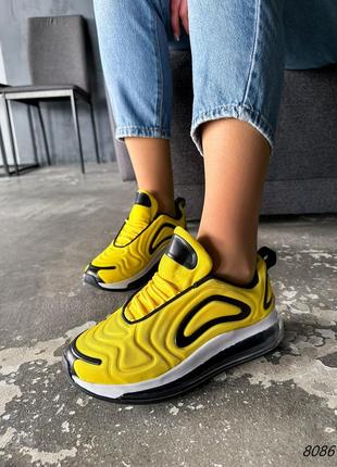 Кросівки жіночі jean 8086 жовті + чорний текстиль + гума4 фото