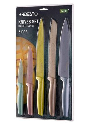 Набір ножів ardesto fresh ar-210-5fr 5 предметів7 фото