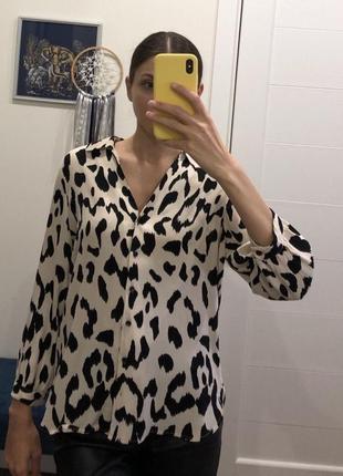 Женская рубашка с леопардовым принтом от mango6 фото