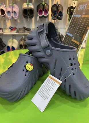 Крокс екхо клог сині crocs echo clog storm navy