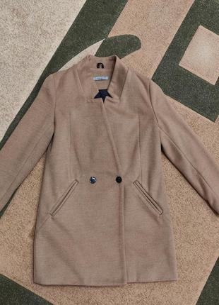 Пальто беж кемел хс,с розмір 34,36