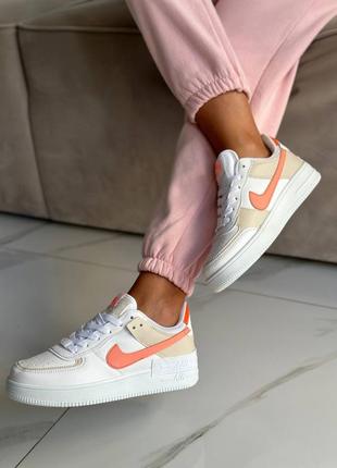 Кросівки nike air force 1 shadow beige orange
