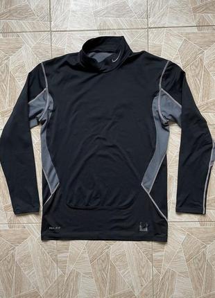 Спортивный термо лонгслив nike pro combat long sleeve xl black