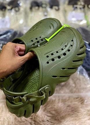 Крокс екхо клог зелені армі грін crocs echo clog army green