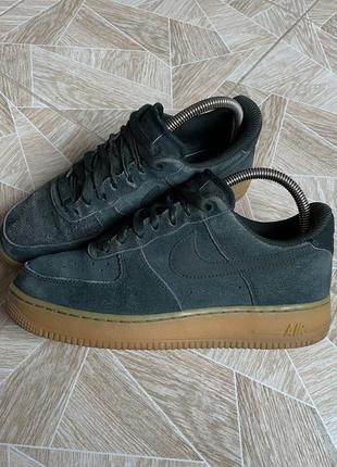 Кроссовки nike air force 1 suede green