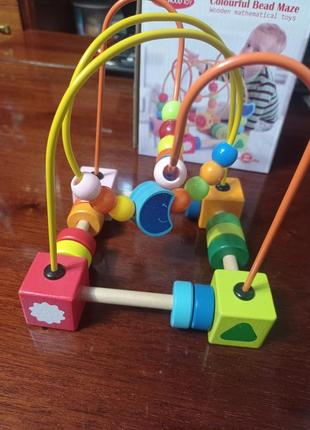 Деревянный пальчиковый лабиринт, игрушка лабиринт 2
