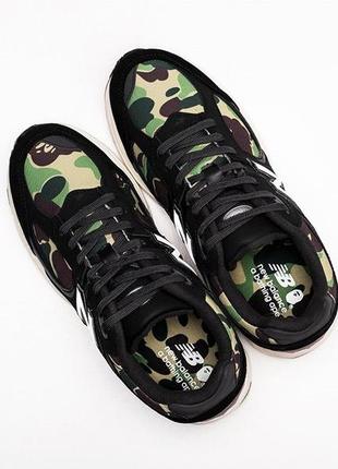 Кроссовки bape x new balance 2002r черно-зеленые4 фото