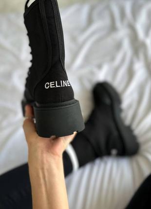 Celine boots black, черевики на флісі, ботинки на флисе5 фото