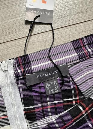 Короткая юбка в клетку primark4 фото