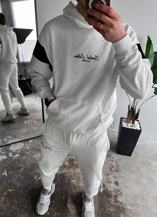 Костюм = худи + брюки оверсайз 16, мужской спортивный костюм трехнитка