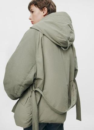 Комбинированная куртка с подкладкой zw collection zara4 фото