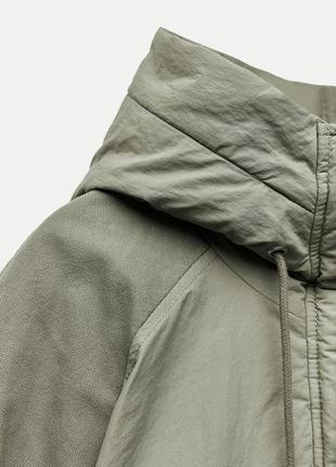 Комбинированная куртка с подкладкой zw collection zara2 фото