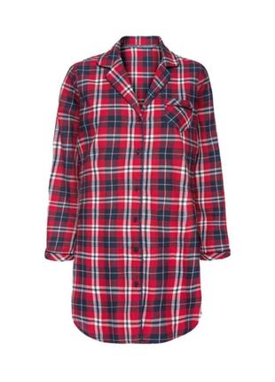 Ночная рубашка халат из тонкой фланели esmara xs красный