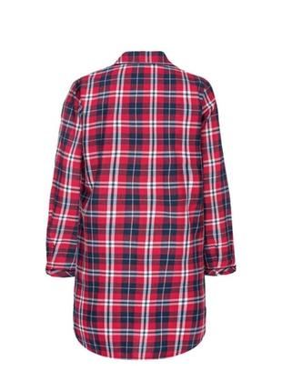 Ночная рубашка халат из тонкой фланели esmara xs красный2 фото
