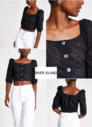 Бавовняна блуза топ прошва river island