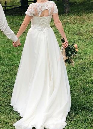 Шифоновое свадебное платье3 фото