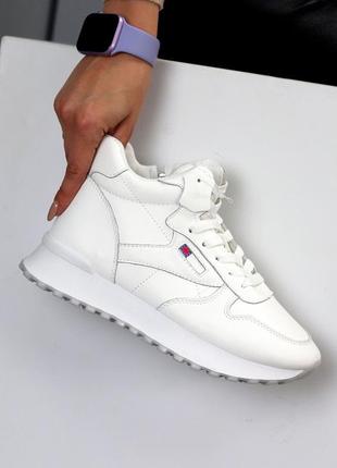 Женские кожаные хайтопы деми