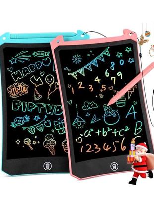 Дитячий графічний lcd планшет для малювання racegt 2 blue + pink1 фото