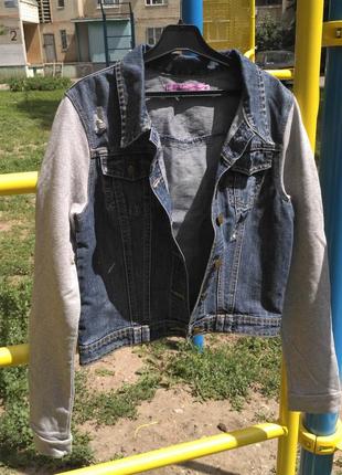 Джинсовка джинсовая куртка укороченная incity4 фото