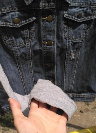 Джинсовка джинсовая куртка укороченная incity7 фото