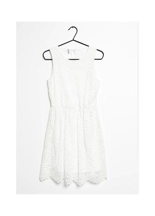 Нарядное короткое белое платье only. размер л.