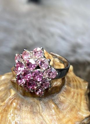Шикарное безразмерное кольцо с камнями7 фото
