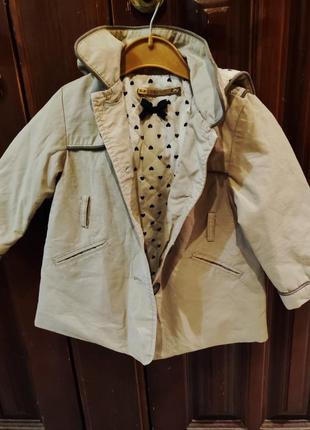 Плащ для девочки zara baby 1-1,5 года (82 см)