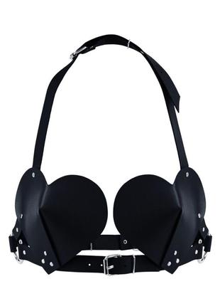 Лиф сердце из натуральной кожи