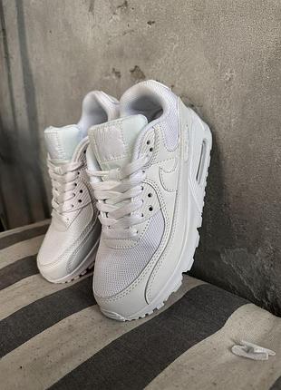 Nike air max 90 white1 фото