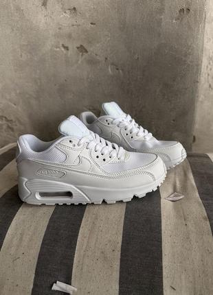 Nike air max 90 white5 фото