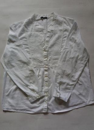 Белая  лёгкая блузка большого размера