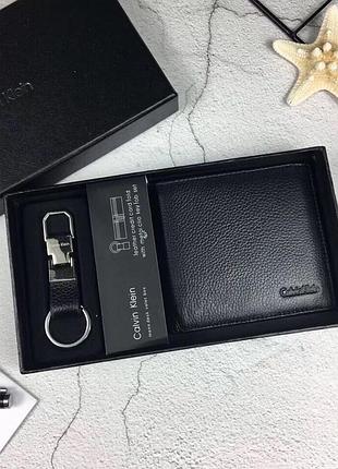 Чоловічий шкіряний гаманець calvin klein