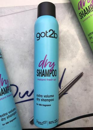 Got2b extra volume dry shampoo 200 ml мл сухий шампунь спрей для волосся екстра об'єм для об'єму ароматизований vegan веган