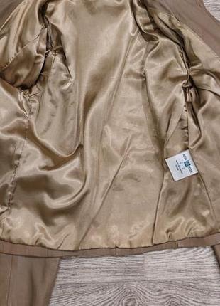 Жіноча шкіряна куртка/піджак у трендовому кольорі.6 фото