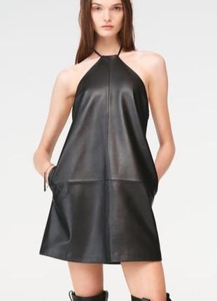 Платье из натуральной кожи zara & steven meisel р.s