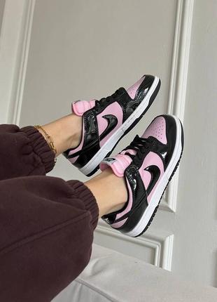 Nike sb dunk white pink lacquer5 фото
