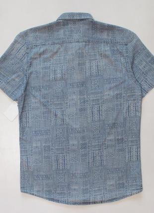 Классная тонкая джинсовая шведка / тенниска / рубашка на короткий рукав от clockhouse6 фото