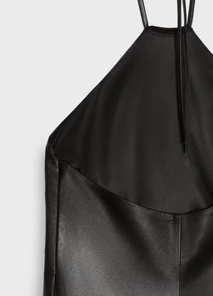 Платье из натуральной кожи zara & steven meisel р.s