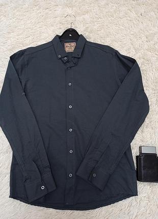 Рубашка мужская темно-серая marco moreno