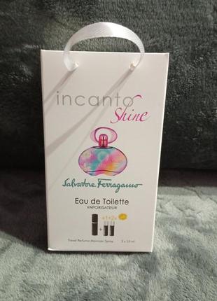 Міні парфюми жіночі з фермонами 3*15 м incanto shine salvatore ferragamo