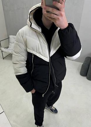 Мужская куртка mild черный/молочный