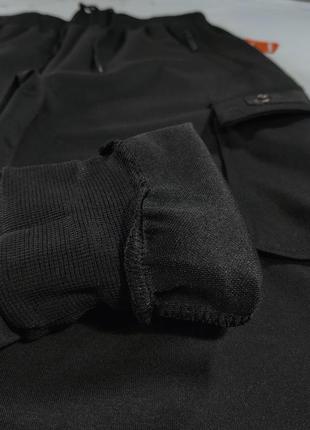 Штани спортивні чоловічі демісезонні чорні з карманами 48,50,52,544 фото