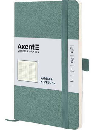 Блокнот axent partner soft skin 125x195 мм 96 листов в клетку серо-лазурны (8616-48-a)