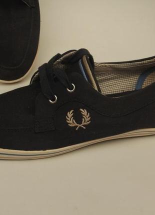 Fred perry рр 40 25.5 см кеды топсайдеры из хлопка2 фото