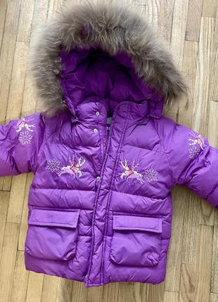 Зимний комбинезон комплект куртка курточка шуба полукомбинезон натуральный мех3 фото