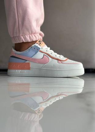 Женские кроссовки nike air force 1 shadow pink peach    #найк