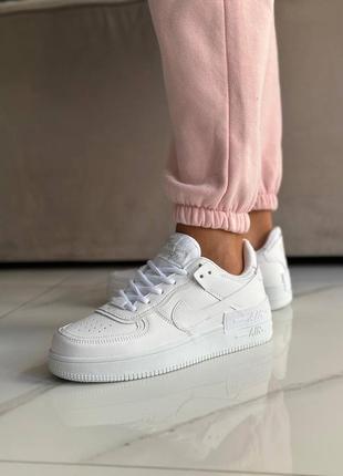 Женские кроссовки nike air force 1 shadow full white    #найк